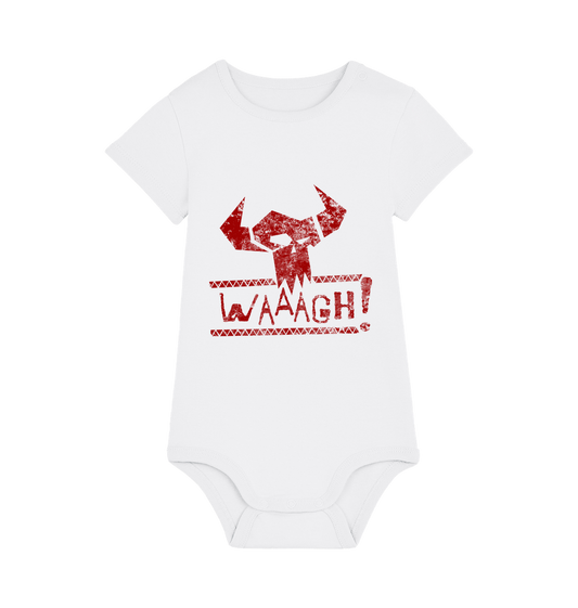White Printed baby grow