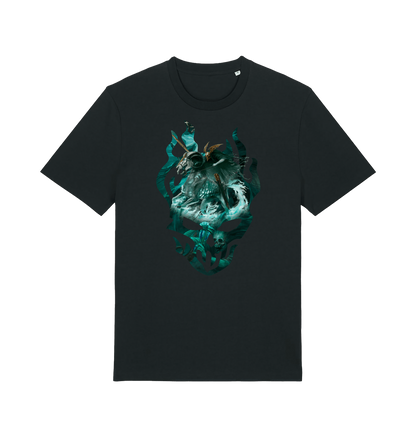 Black Printed T-shirt Front