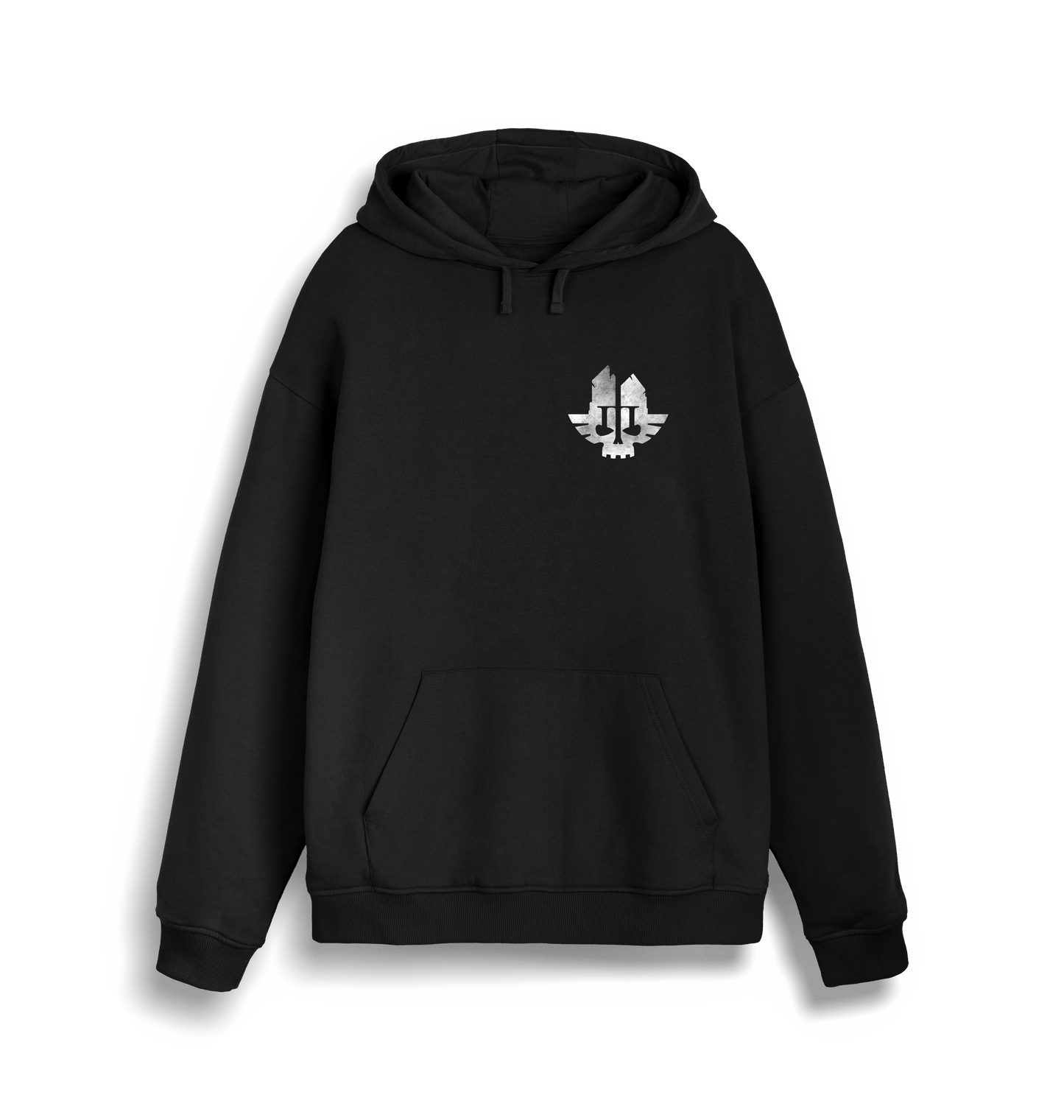 Black Printed Sweater Front