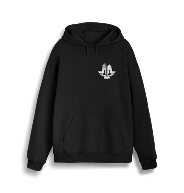 Black Printed Sweater Front