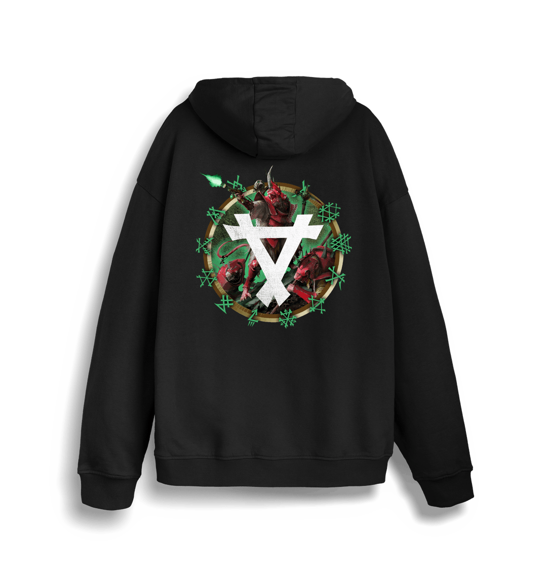 Black Printed Sweater Back