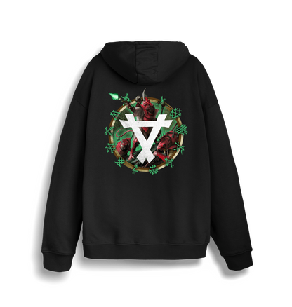 Black Printed Sweater Back