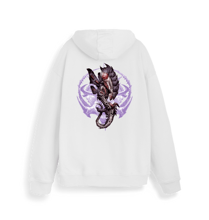 White Printed Sweater Back