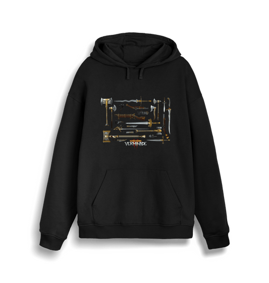 Black Printed Sweater Front