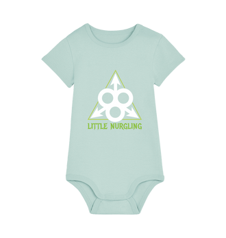Caribbean Blue Printed baby grow