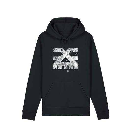 Black Printed Hoody Front