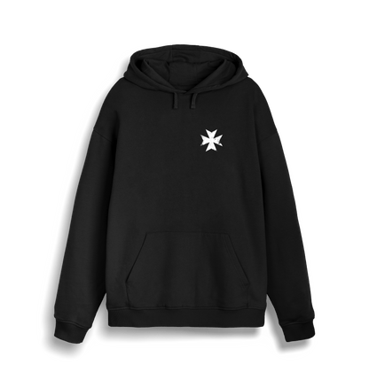 Black Printed Sweater Front