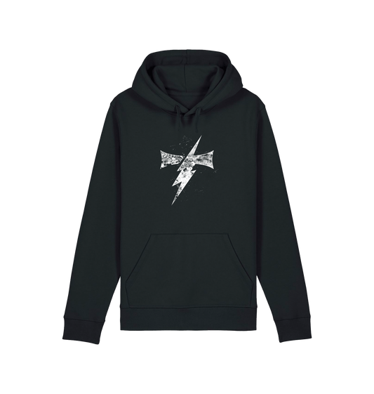 Black Printed Hoody Front