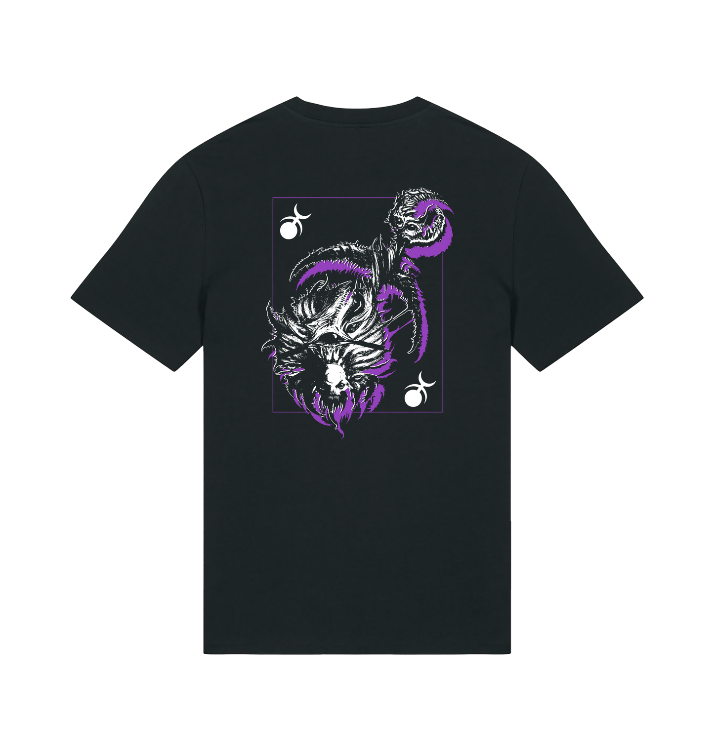 Black Printed T-shirt Back