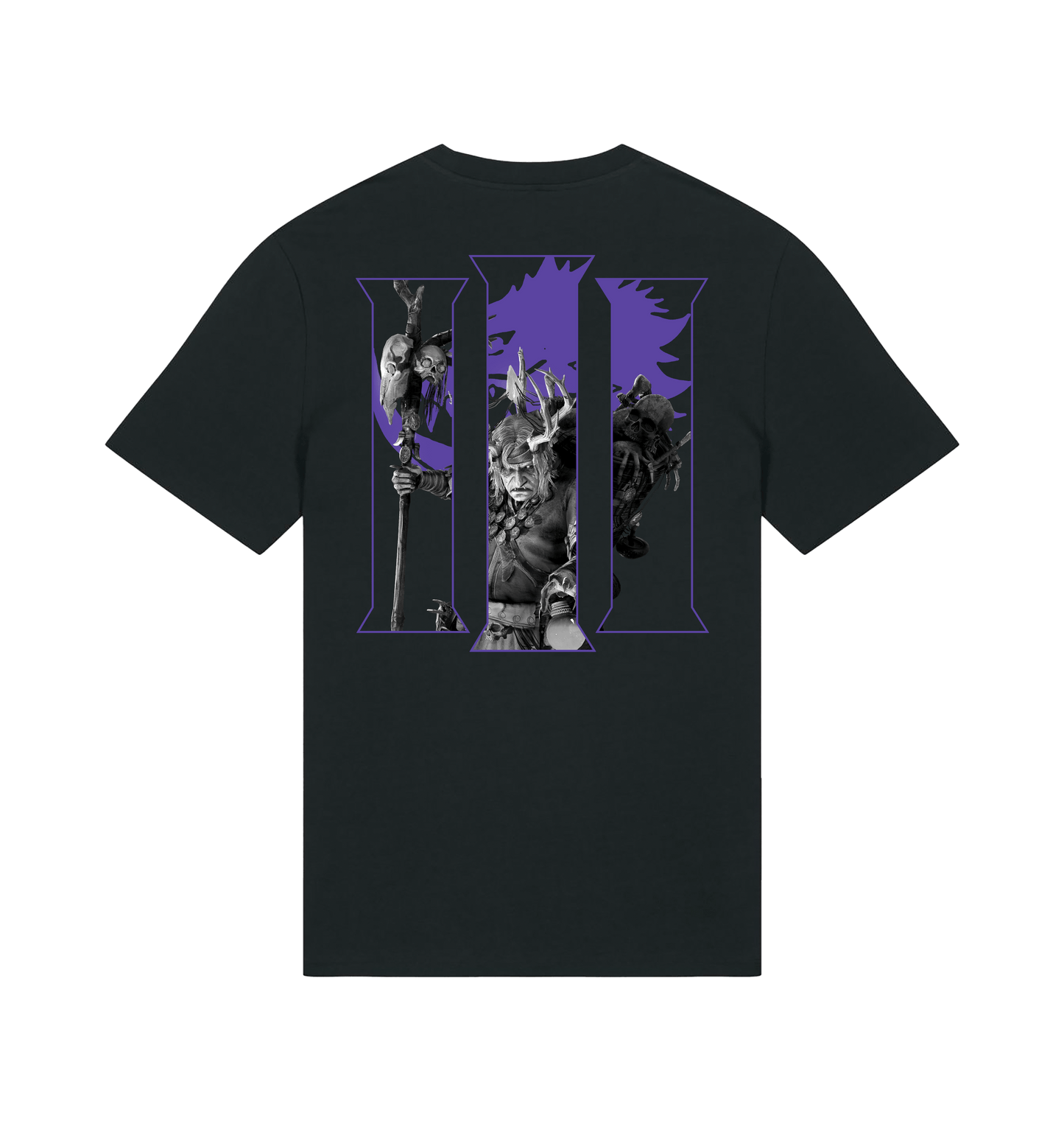 Black Printed T-shirt Back