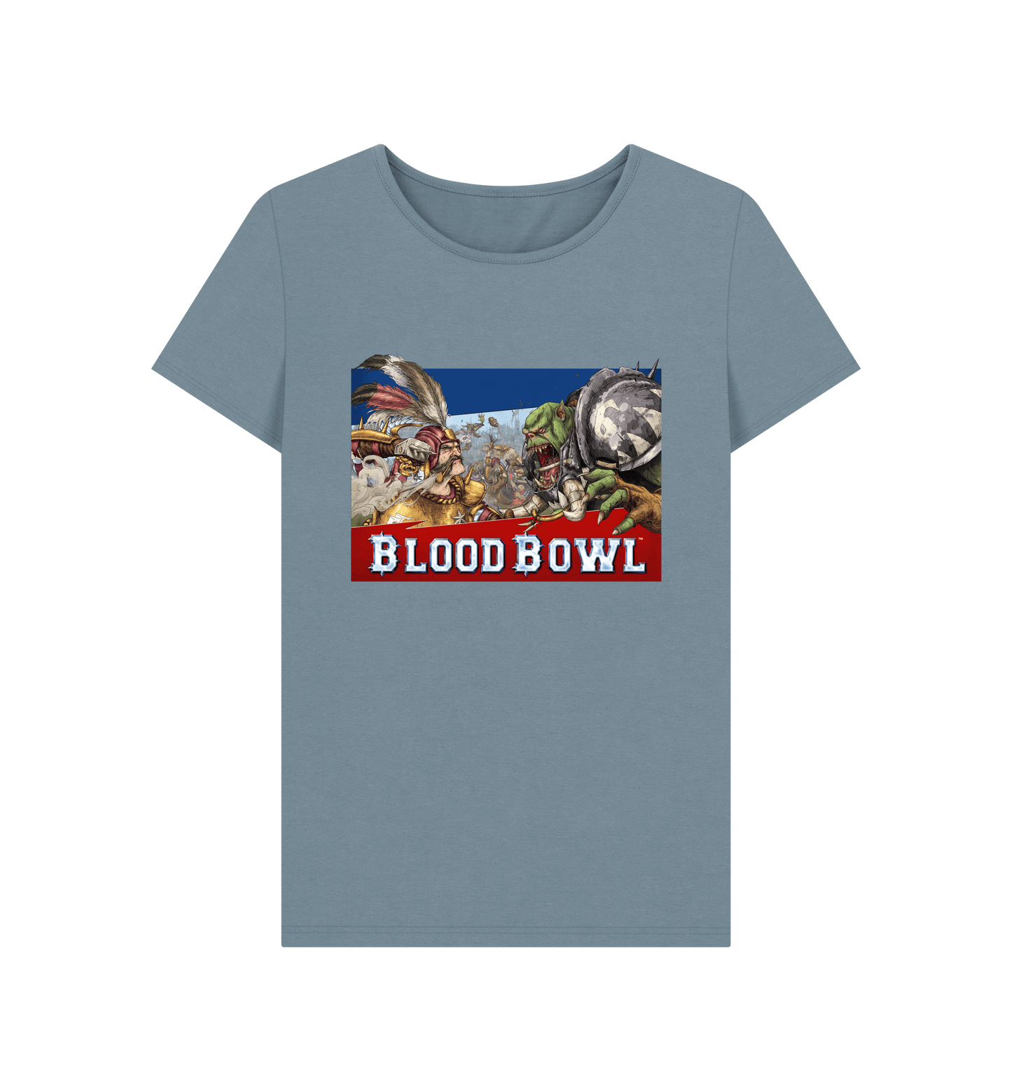 Stone Blue Blood Bowl Fitted T Shirt