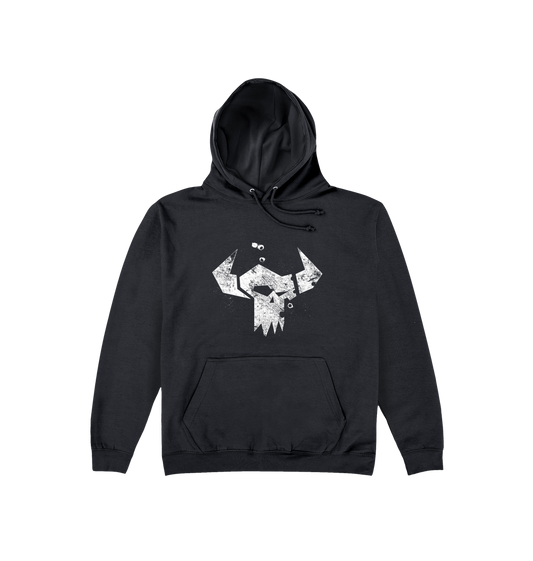 Deep Black Printed Hoody