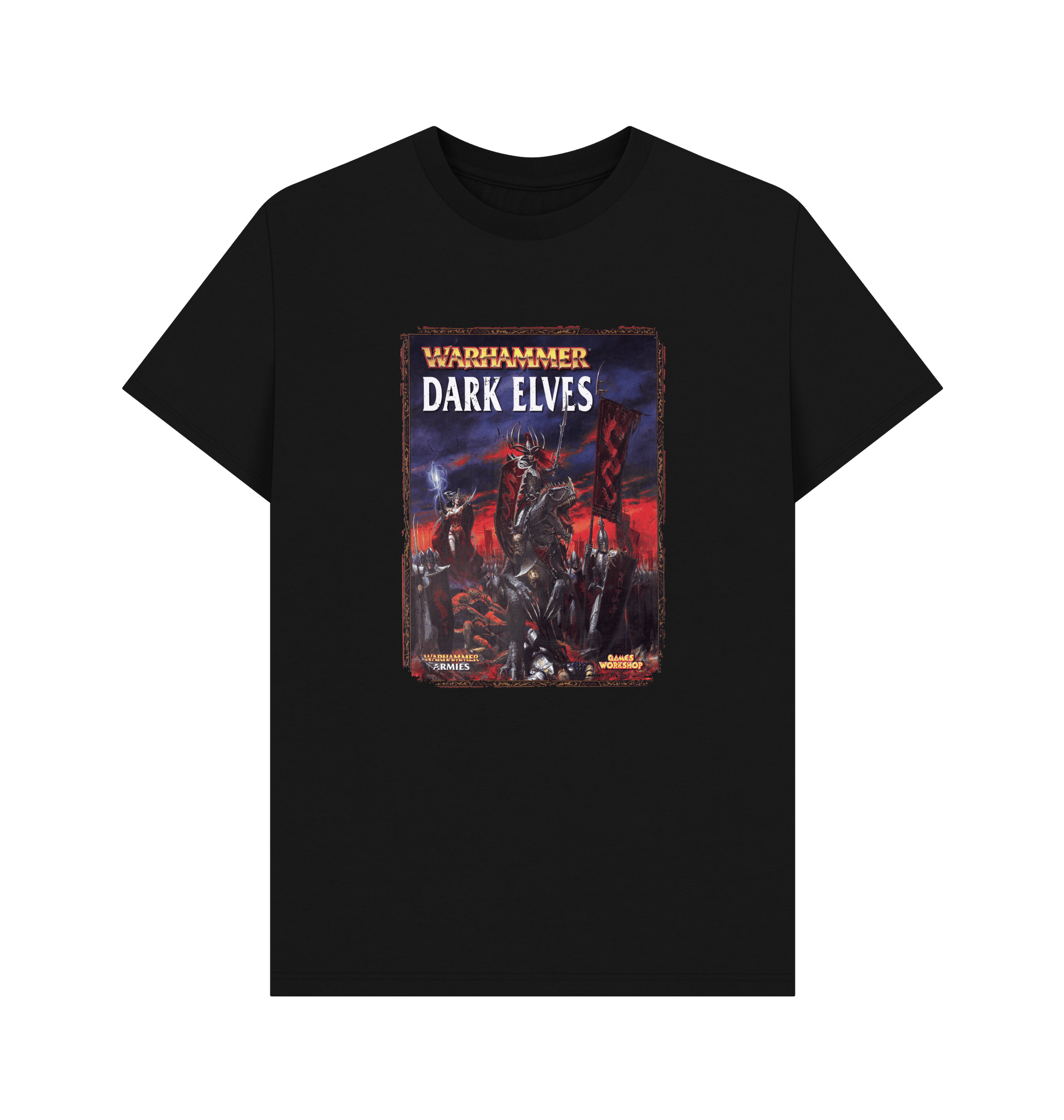 Black Warhammer Fantasy Battle 6th Edition - Dark Elves T Shirt