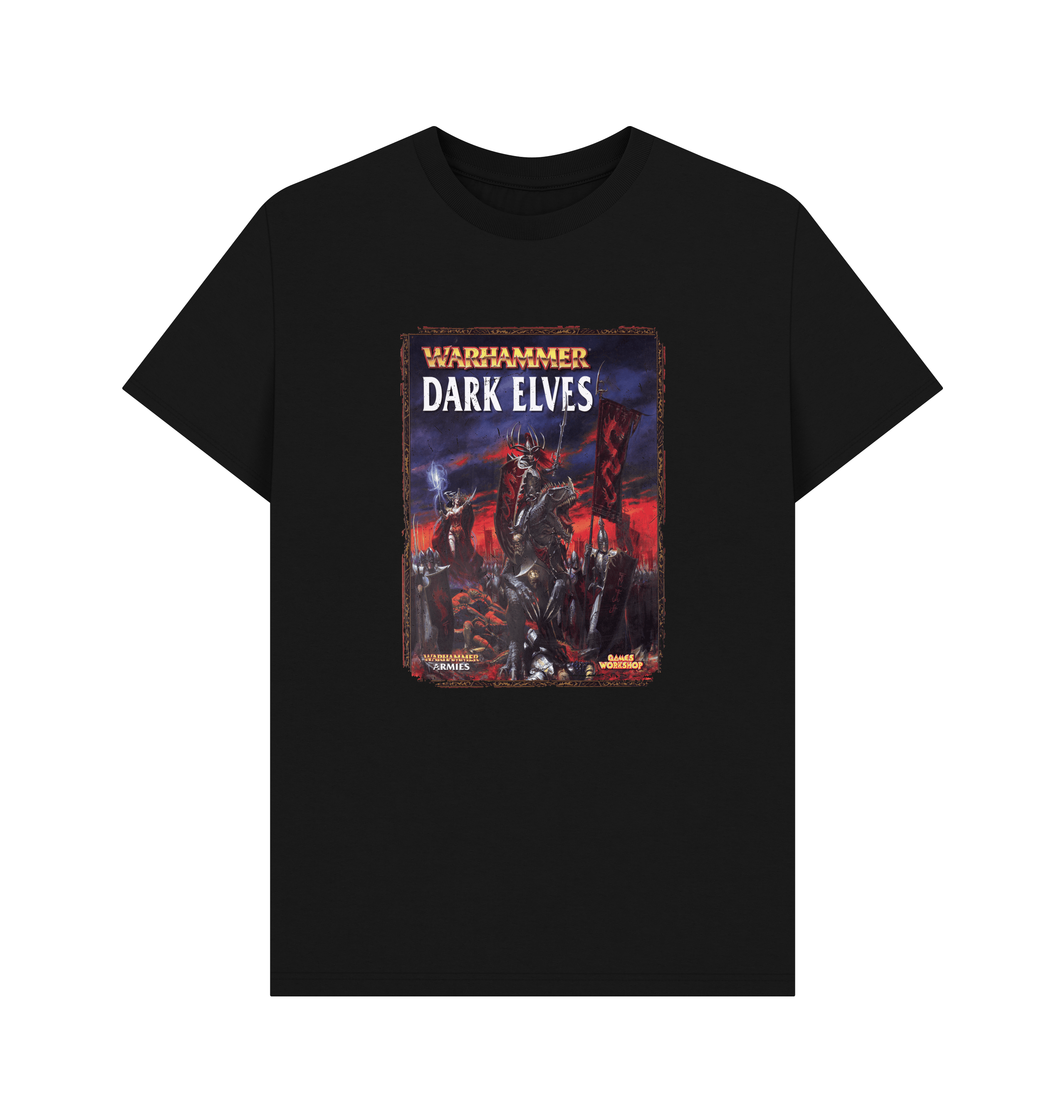 Black Warhammer Fantasy Battle 6th Edition - Dark Elves T Shirt