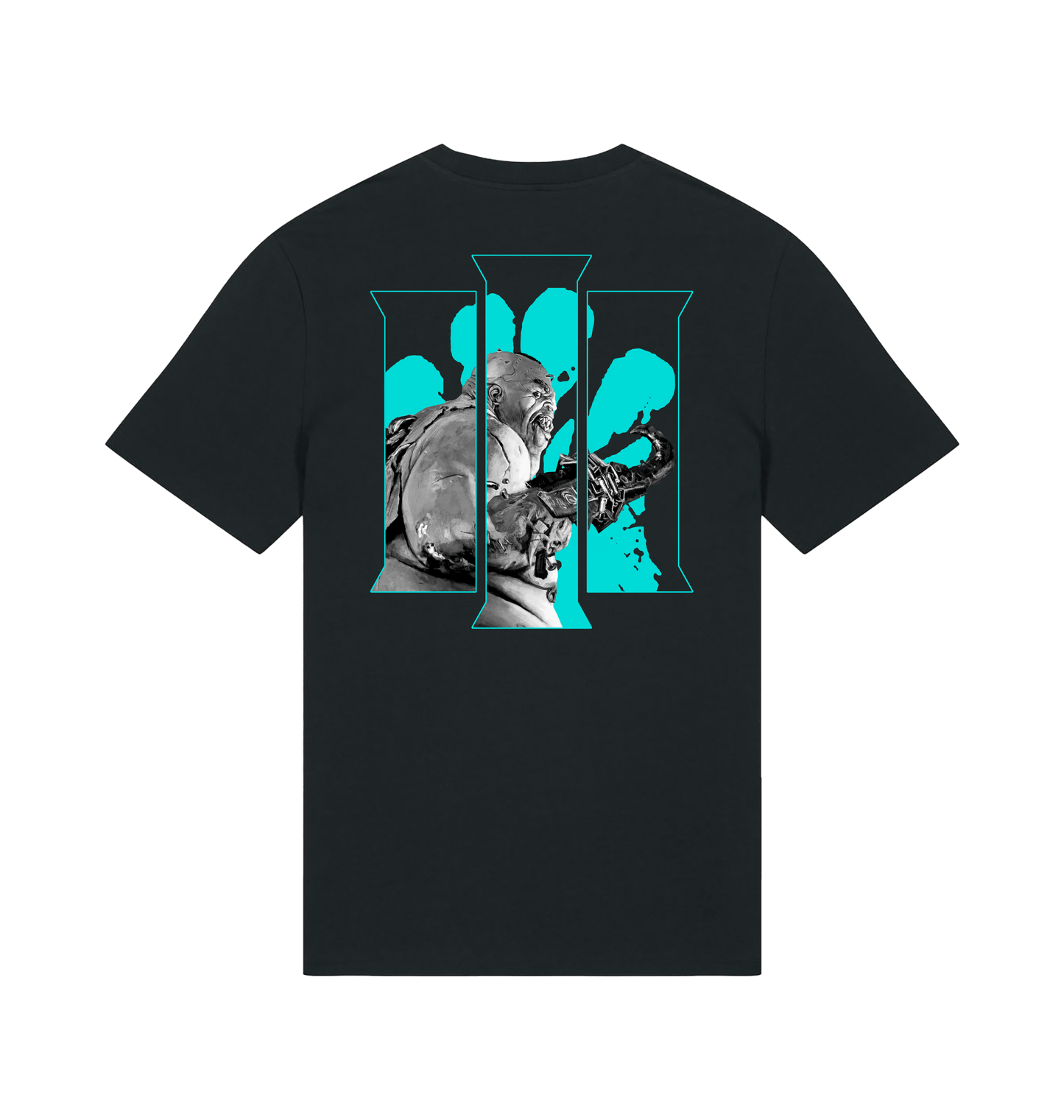 Black Printed T-shirt Back