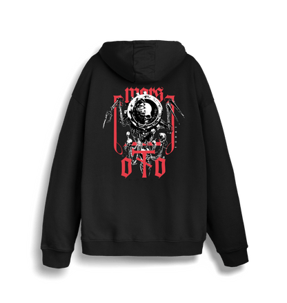 Black Printed Sweater Back