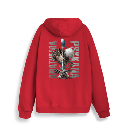 Red Printed Sweater Back