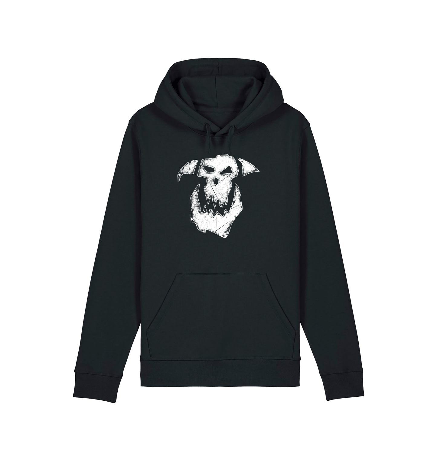 Black Printed Hoody Front