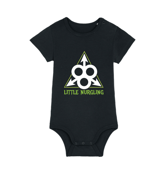 Black Printed baby grow