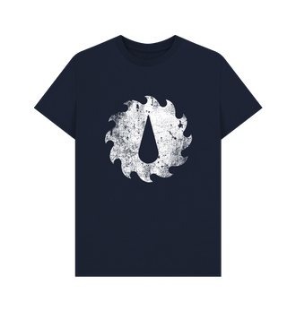 Navy Blue Flesh Tearers Battleworn Insignia T Shirt