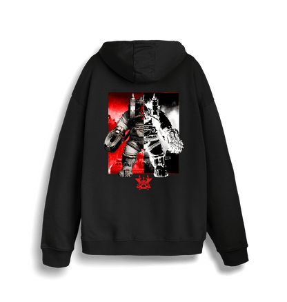 Black Printed Sweater Back