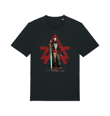 Black Printed T-shirt Front
