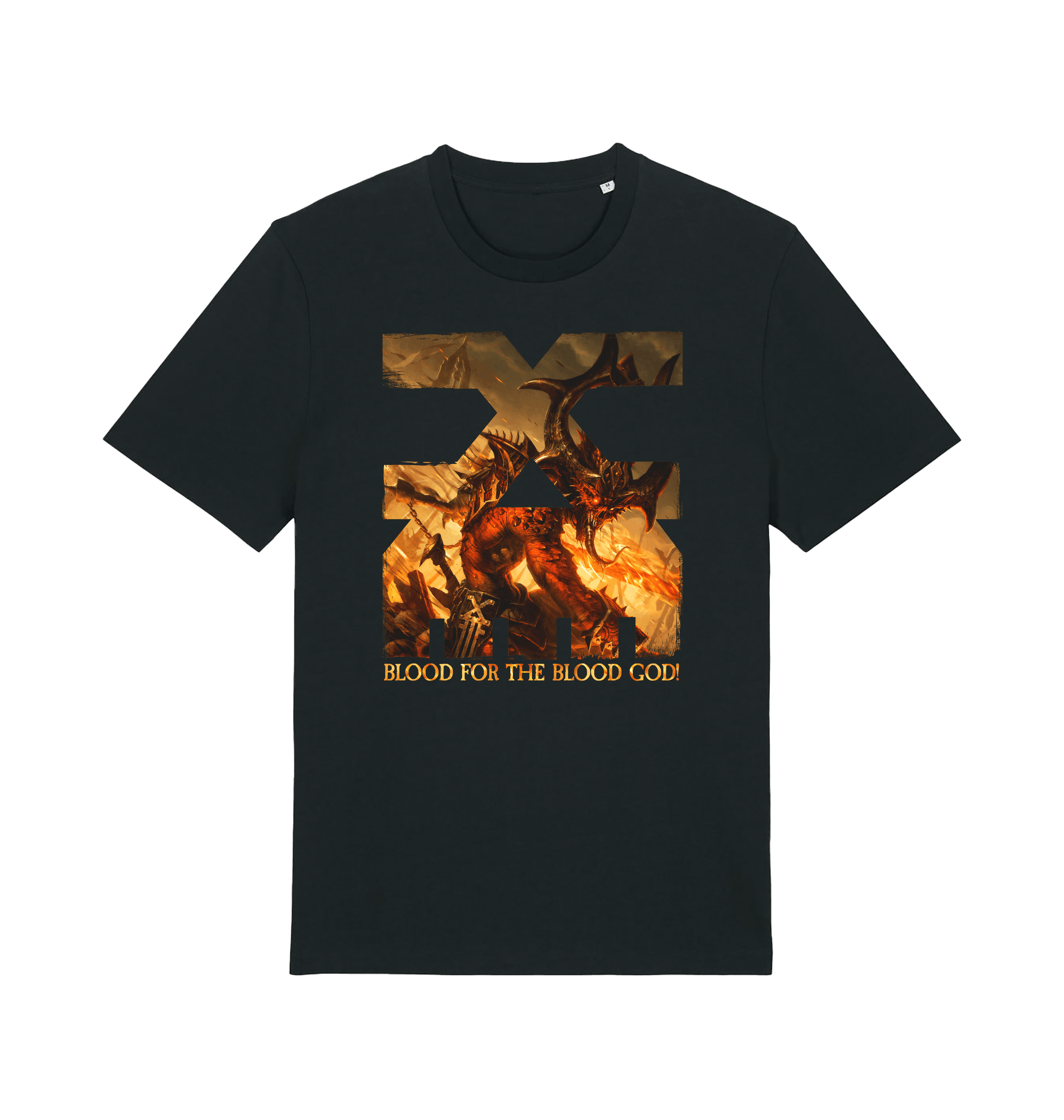 Black Printed T-shirt Front