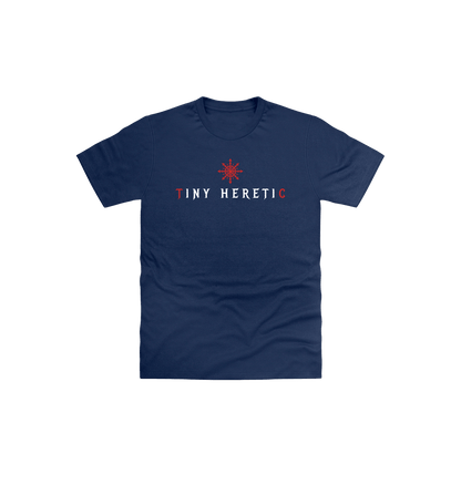 Navy Printed Kids T-Shirt Front