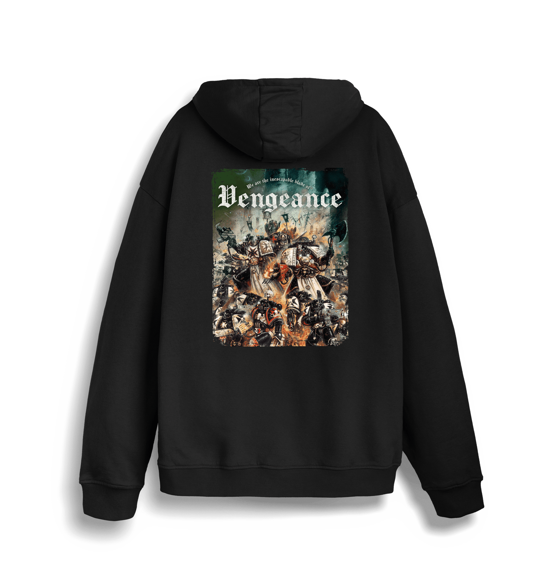 Black Printed Sweater Back