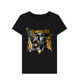 Black Warhammer 40,000: Space Marine Graphic Fitted T Shirt