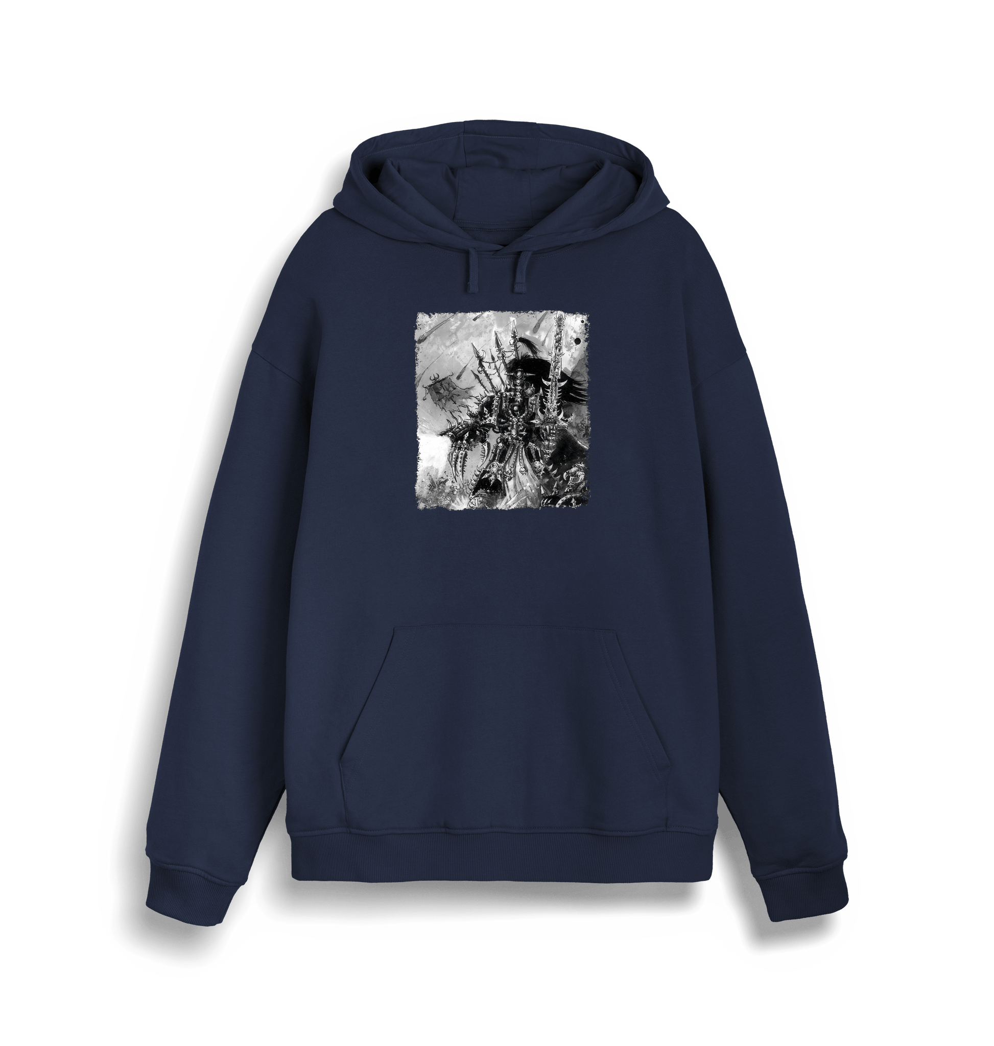 French Navy Printed Sweater Front