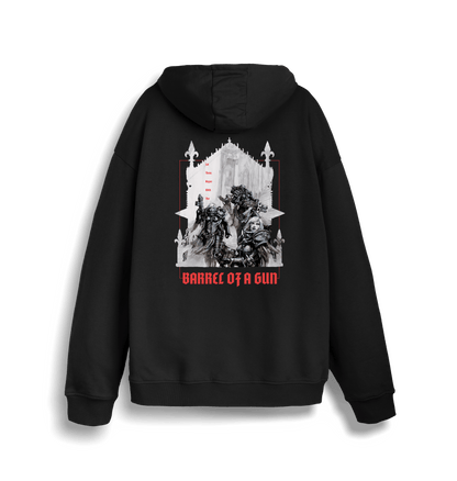 Black Printed Sweater Back