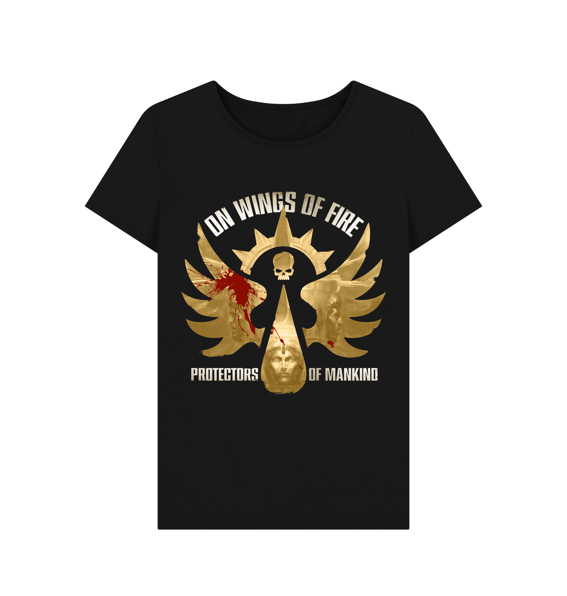 Black Blood Angels - On Wings Of Fire Fitted T Shirt