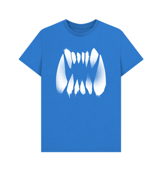 Bright Blue Destruction Graffiti Insignia T Shirt