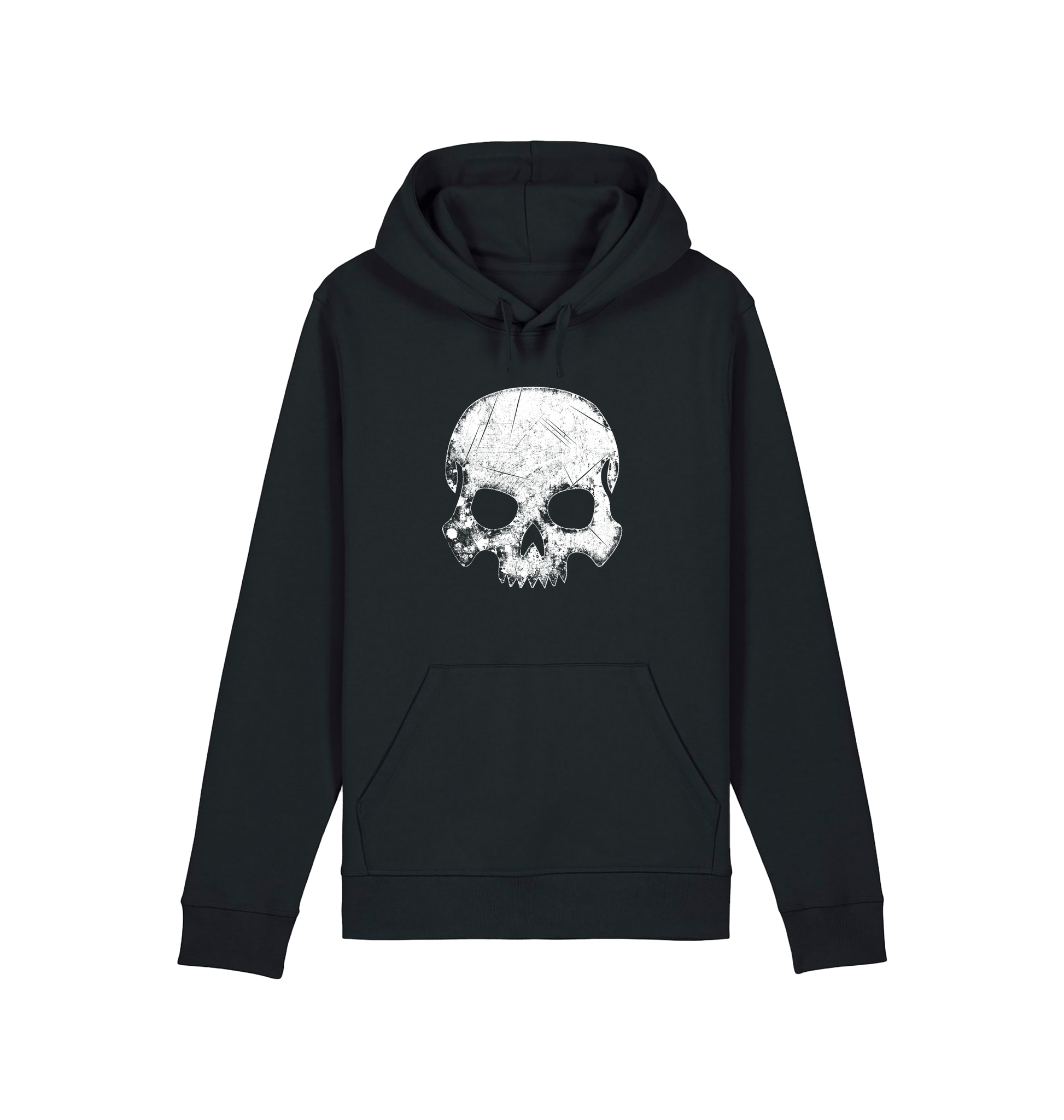 Black Printed Hoody Front