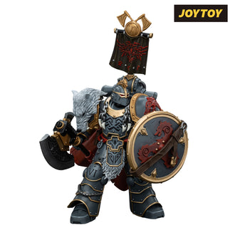 As Shown JoyToy Warhammer The Horus Heresy Action Figure - Space Wolves, Legion Praetor with Power Sword & Combat Shield (1\/18 Scale)