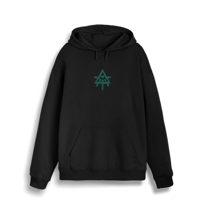 Black Printed Sweater Front