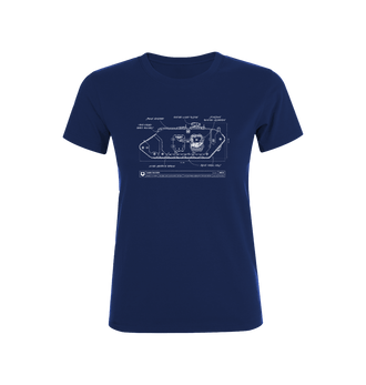 Navy Ultramarines Land Raider Fitted T Shirt