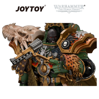 JOYTOY Warhammer The Horus Heresy - Salamanders, Vulkan, Primarch of the XVIIIth Legion with Dawnbringer, The Furnace's Heart and Dragon's Breath Gauntlet (1/18 Scale) Preorder & Exclusive T Shirt USA