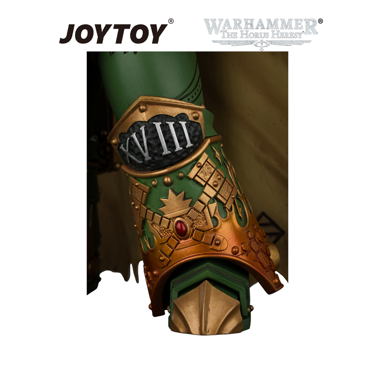 JOYTOY Warhammer The Horus Heresy - Salamanders, Vulkan, Primarch of the XVIIIth Legion with Dawnbringer, The Furnace's Heart and Dragon's Breath Gauntlet (1/18 Scale) Preorder & Exclusive T Shirt