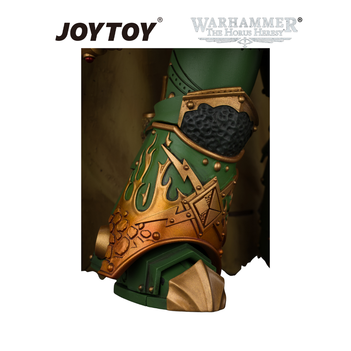 JOYTOY Warhammer The Horus Heresy - Salamanders, Vulkan, Primarch of the XVIIIth Legion with Dawnbringer, The Furnace's Heart and Dragon's Breath Gauntlet (1/18 Scale) Preorder & Exclusive T Shirt USA