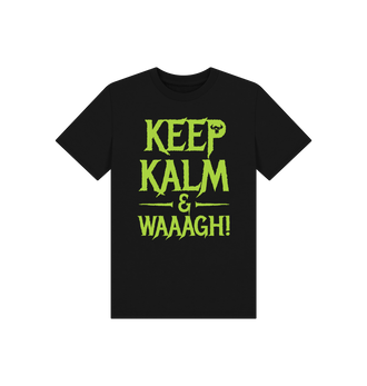 Black Keep Kalm And Waaagh! Kids T Shirt