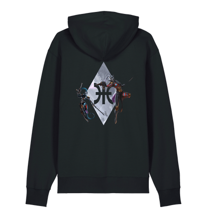 Black Printed Sweater Back