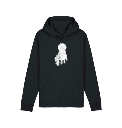 Black Printed Hoody Front