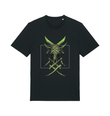 Black Printed T-shirt Front