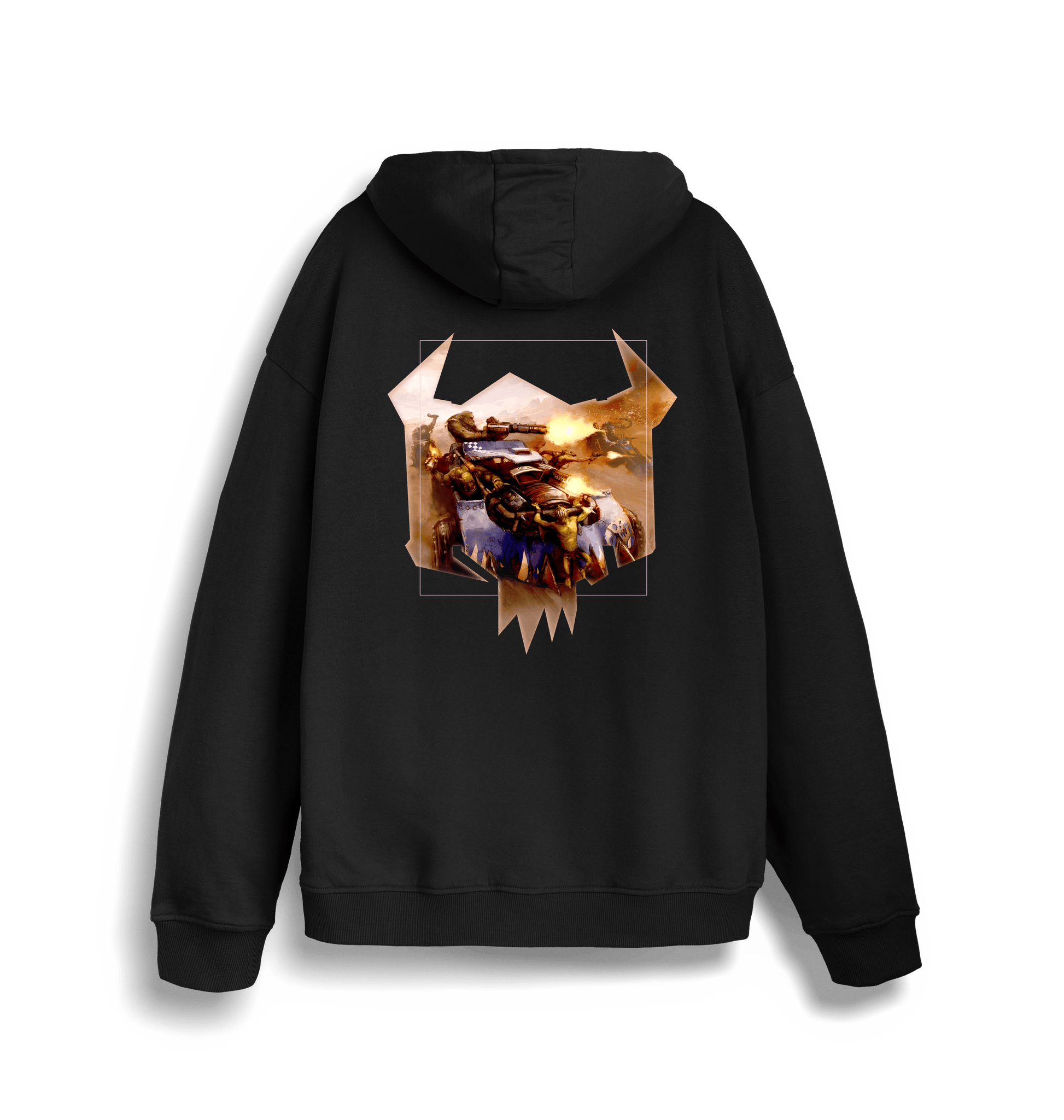 Black Printed Sweater Back