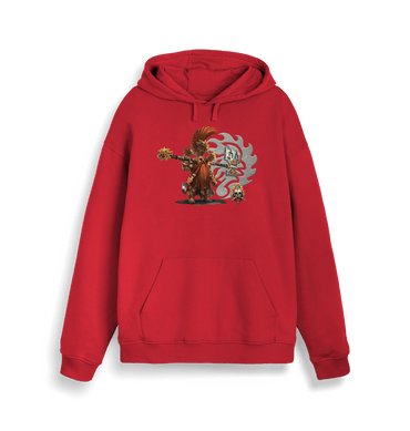 Red Printed Sweater Front