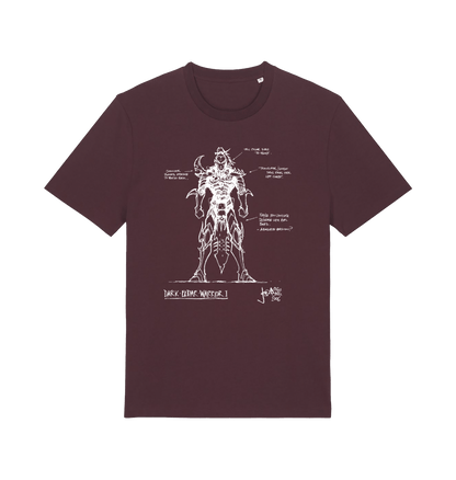Red Brown Printed T-shirt Front