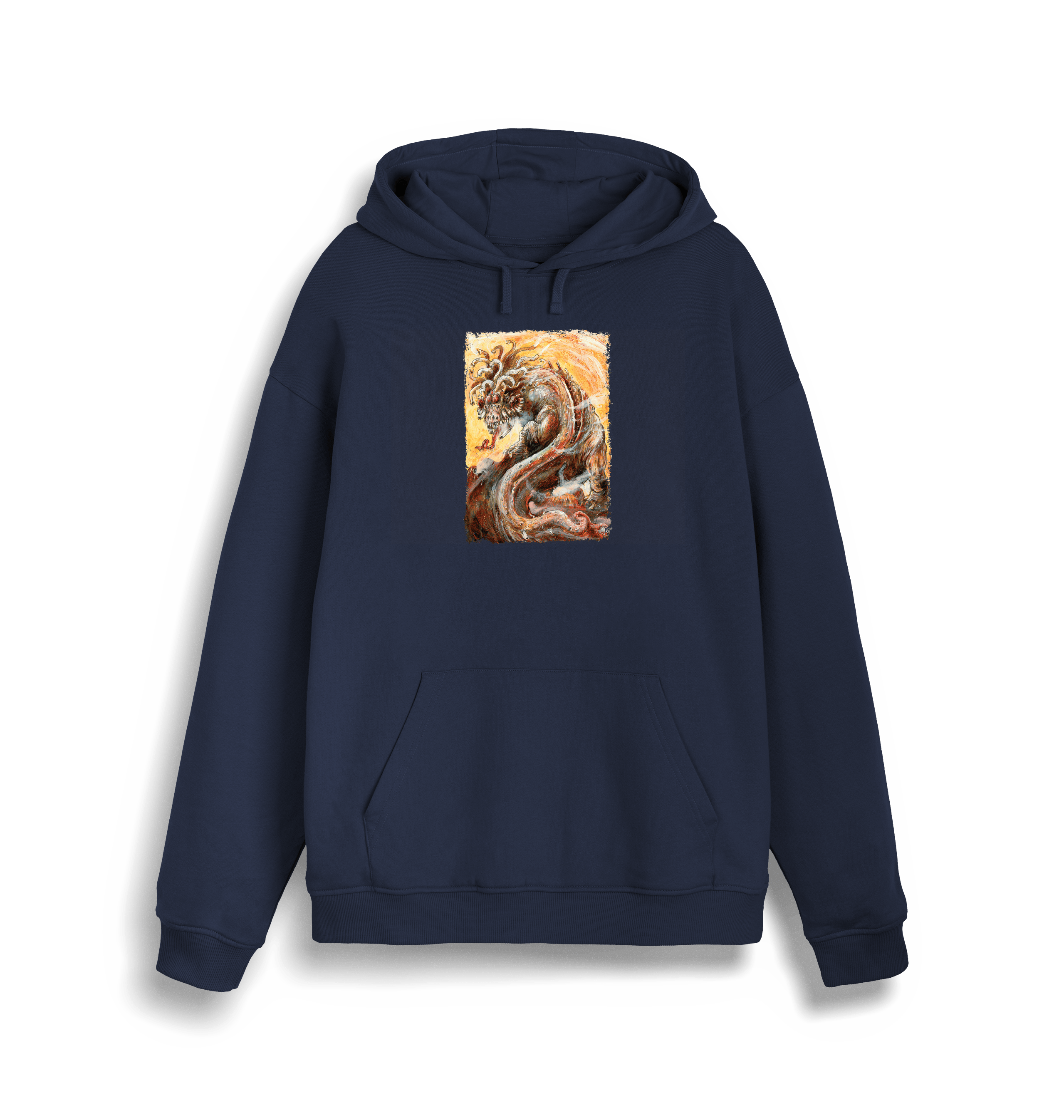 French Navy Printed Sweater Front