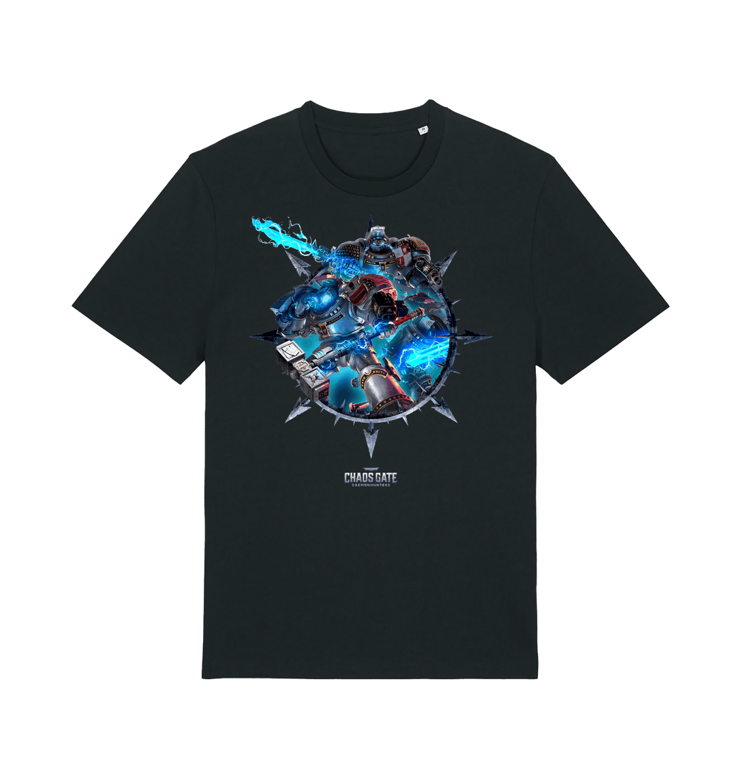 Black Printed T-shirt Front